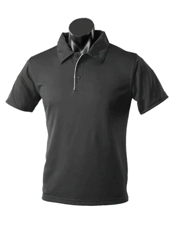Aussie Pacific Men's Yarra Polo Shirt 1302 Casual Wear Aussie Pacific Black/White S 